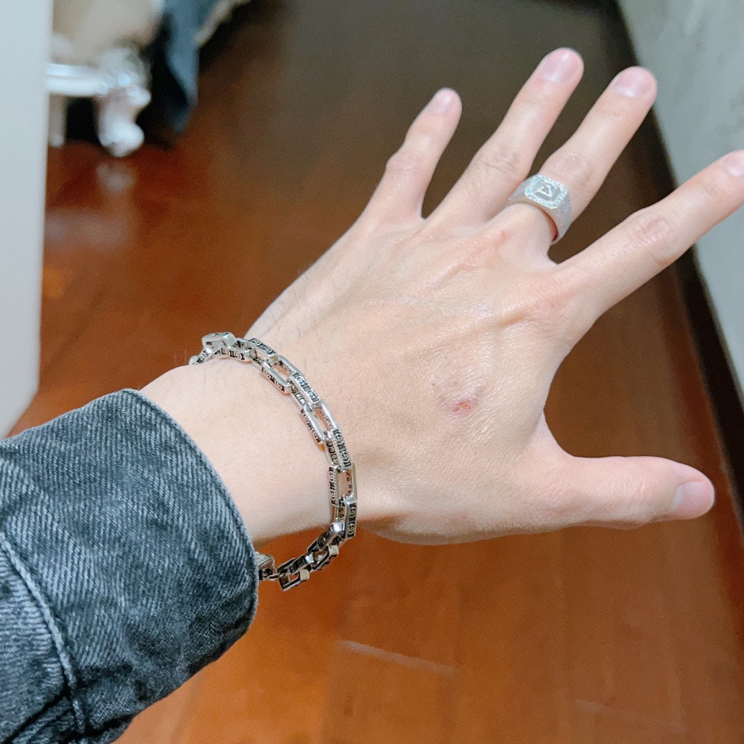 Double Gucci Interlocking Gucci Chain Bracelet