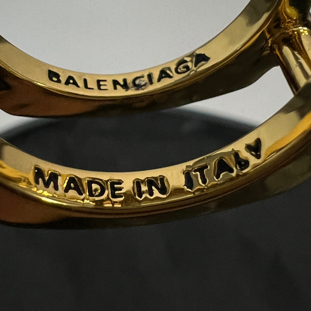 18K Balenciaga Crystal Ring