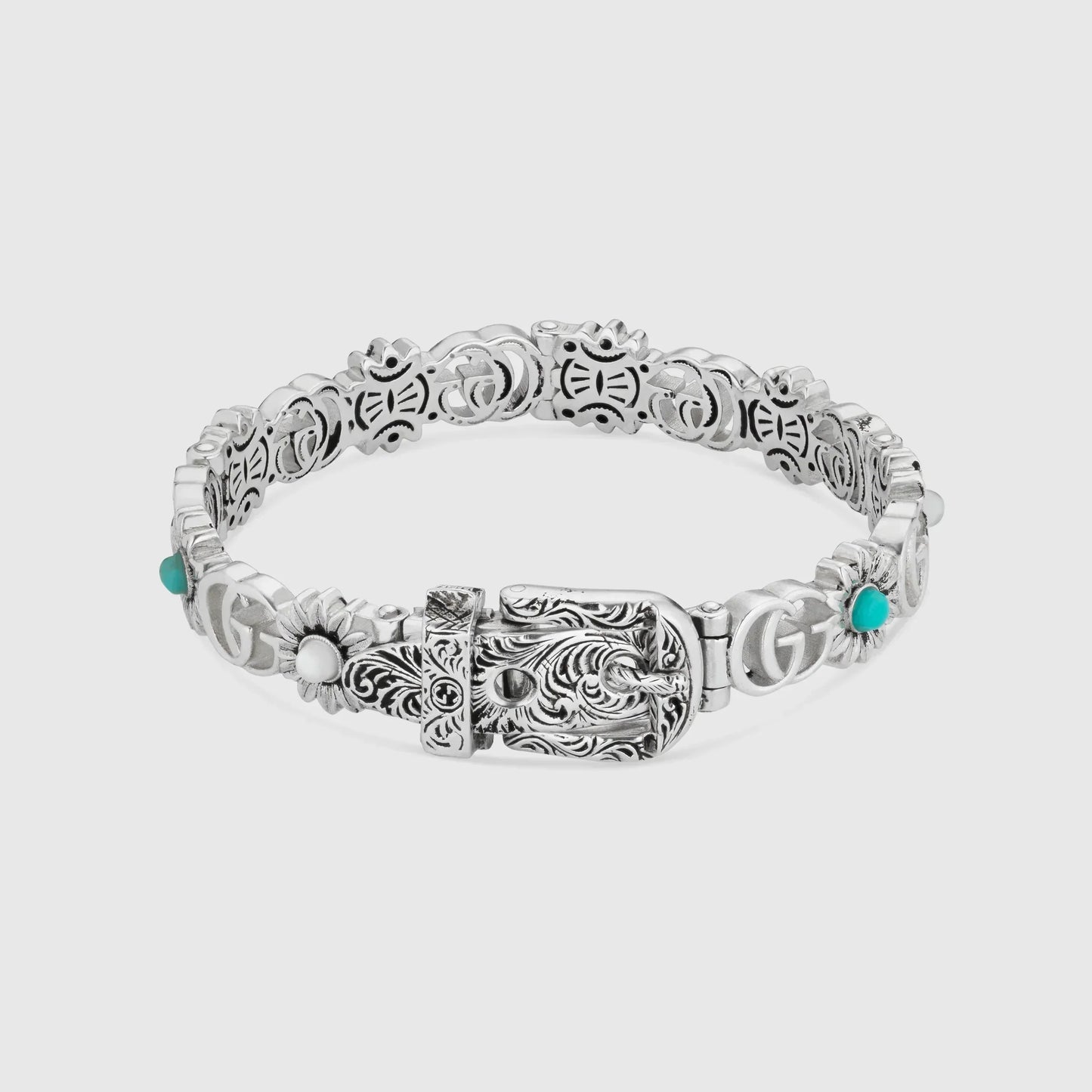 Double Gucci Flowers Bracelet