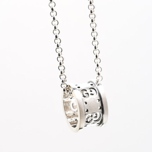 18K Double Gucci Icon Twirl Necklace