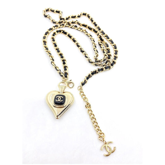 18K  Chanel Heart Pendant Necklace